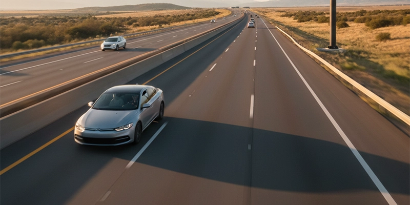 A Self Driving car on road in israel