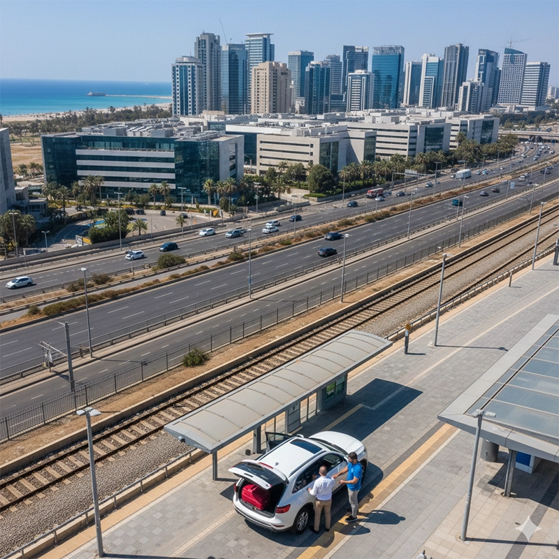 Airport pickup car rental service near Herzliya with Car4Hire Israel