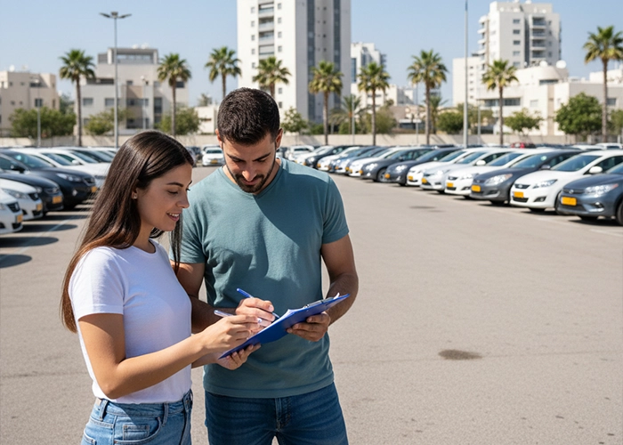 Car rental insurance options in Ness Ziona explained by Car4Hire representative