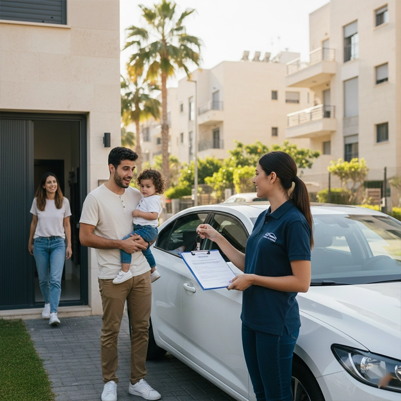 Car4Hire home delivery car rental service in Ness Ziona neighborhood