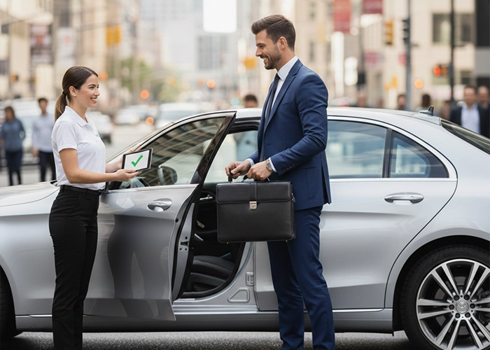 Business renting a car for meeting in israel