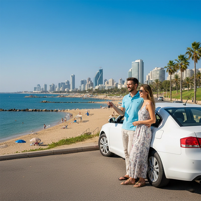 Car rental service in Netanya near the beach with Car4Hire Israel