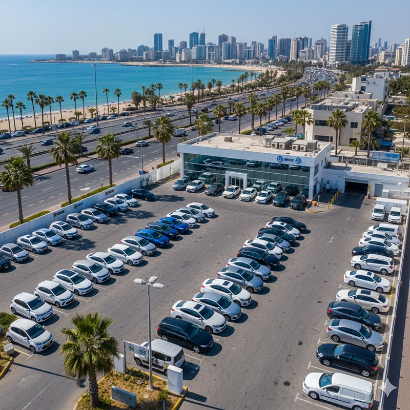 Available rental car types in Herzliya including economy cars and SUVs