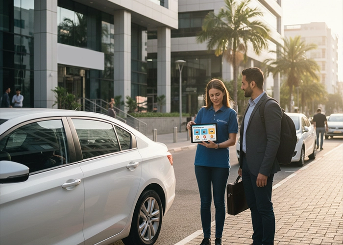 Car rental insurance consultation in Rehovot with Car4Hire representative