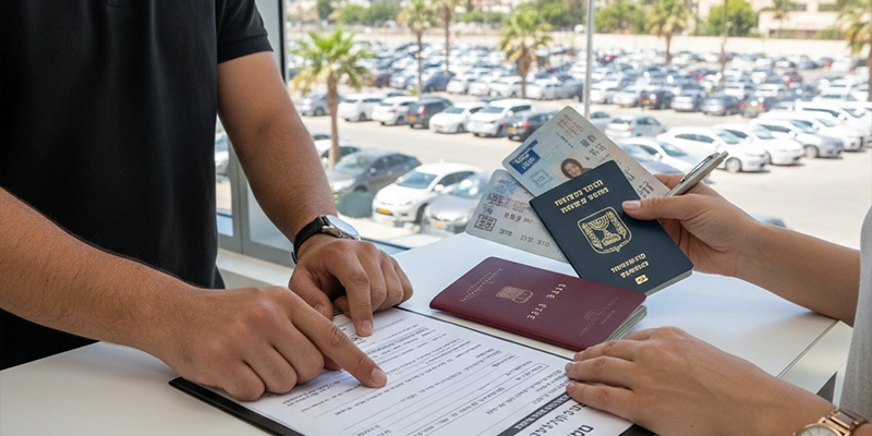 Required documents to rent a car in Herzliya including driver license and passport