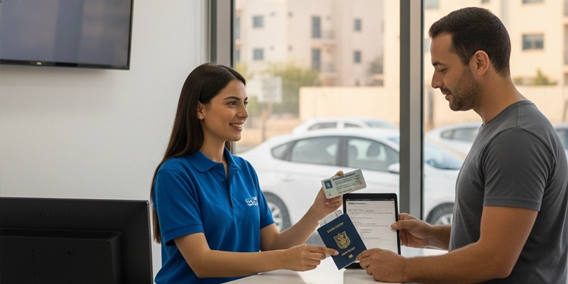 Required documents to rent a car in Kiryat Ekron including driver license and ID