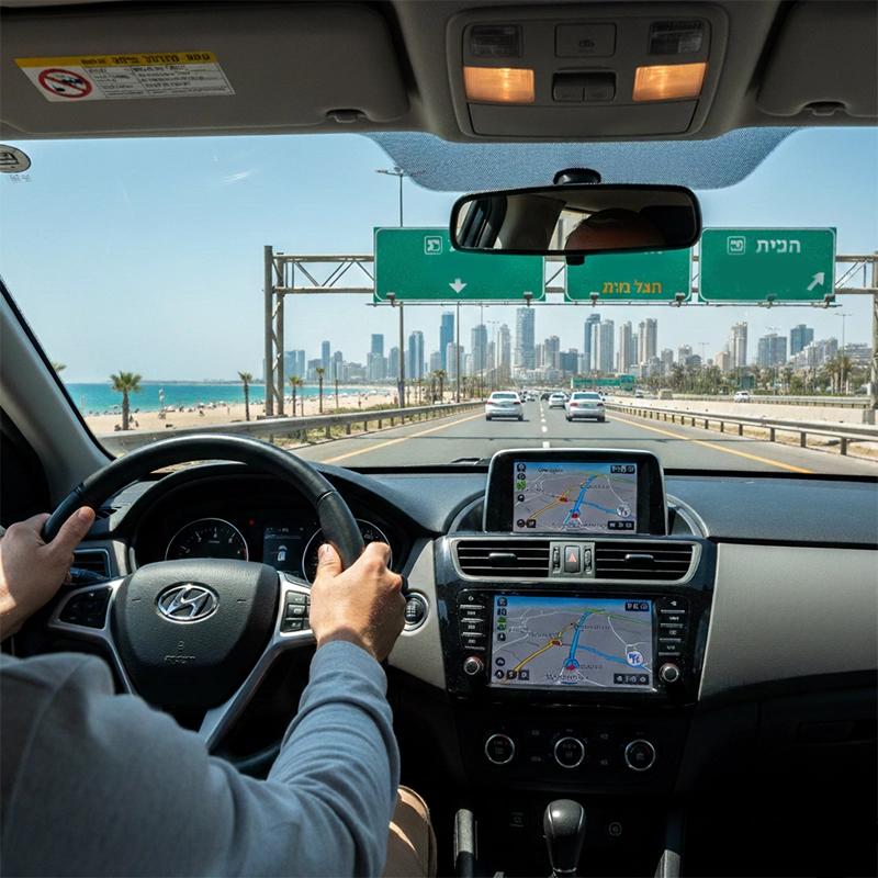 Driving rental car in Netanya city with Car4Hire