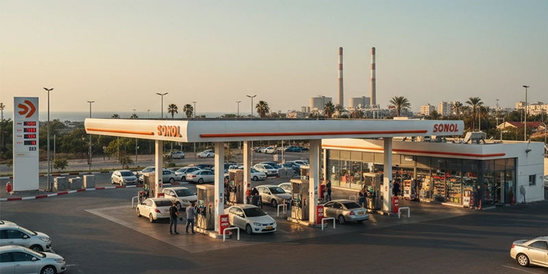 Fuel station in Hadera for rental car refueling before return