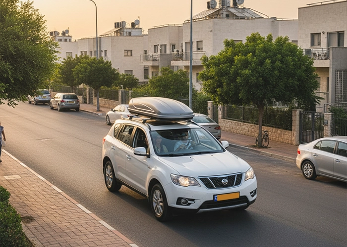 Driving rental car from Kiryat Ekron to nearby cities in central Israel