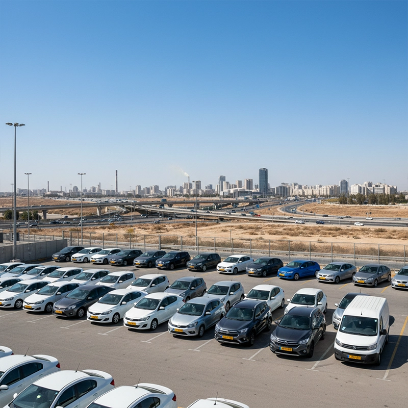 Available rental car types in Beer Sheva including economy and family vehicles