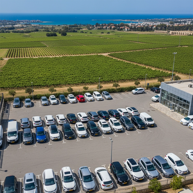 Available rental car types in Binyamina including economy and family vehicles