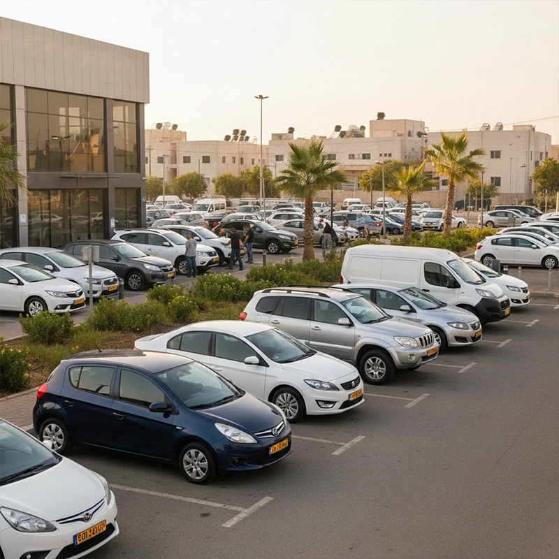 Available rental car fleet in Kiryat Ekron including economy cars and SUVs
