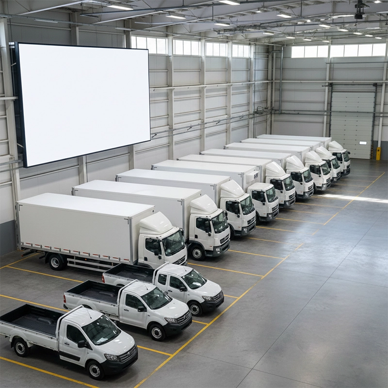 Type of commercial vehicles and trucks available for rent