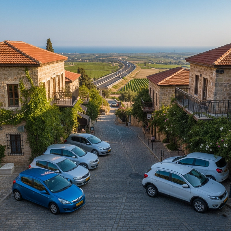Rental car fleet available in Zikhron Yaakov including economy cars and SUVs