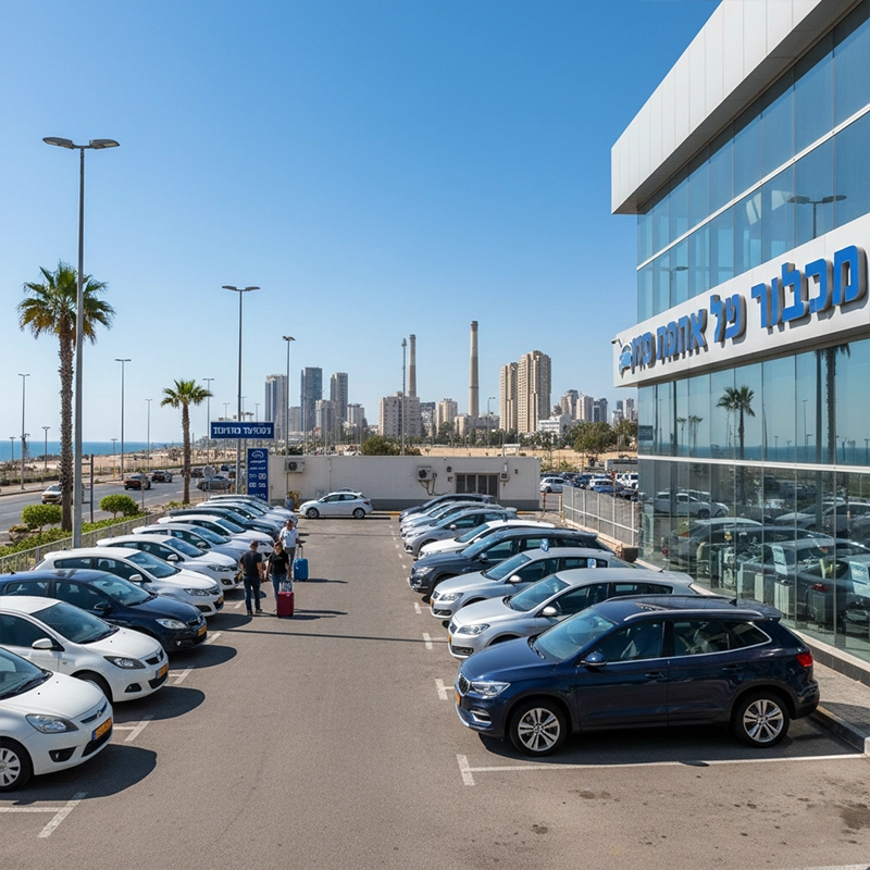 Rental car fleet available in Hadera including economy cars and SUVs