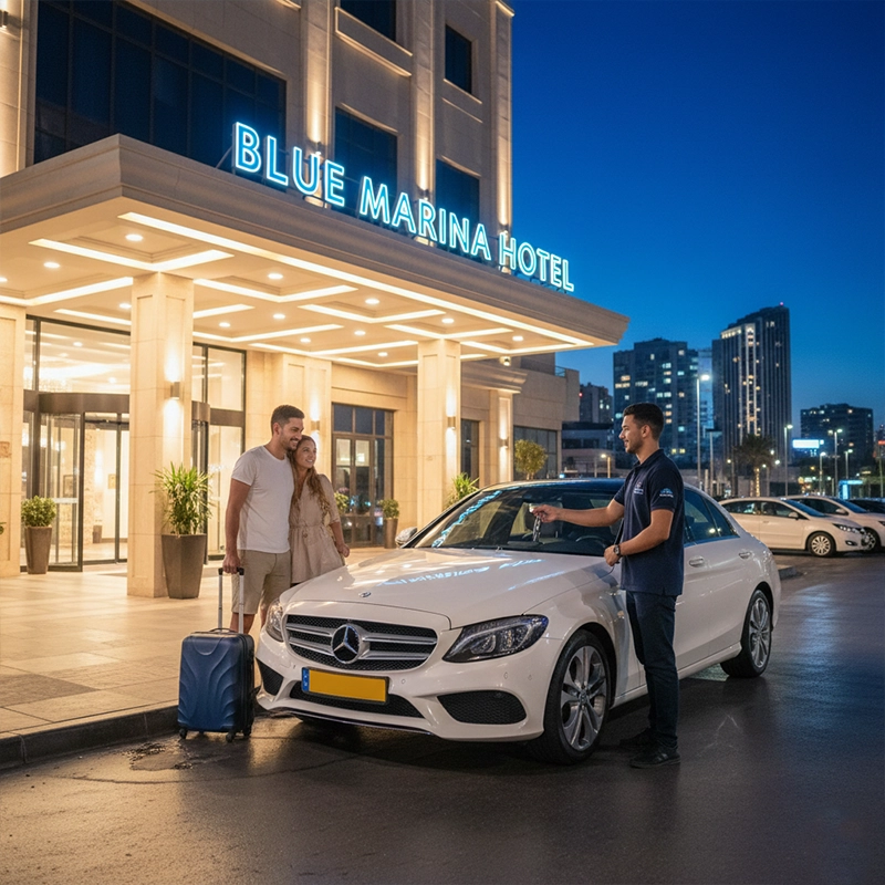 Car rental pickup location in Ashdod city center